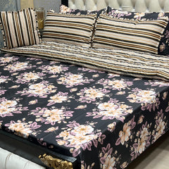 New Arrival 7PC Salonika Cotton Comforter Set by Fanza – King Size - Summer Special - Premium Quality &amp; Multi-Color Prints
