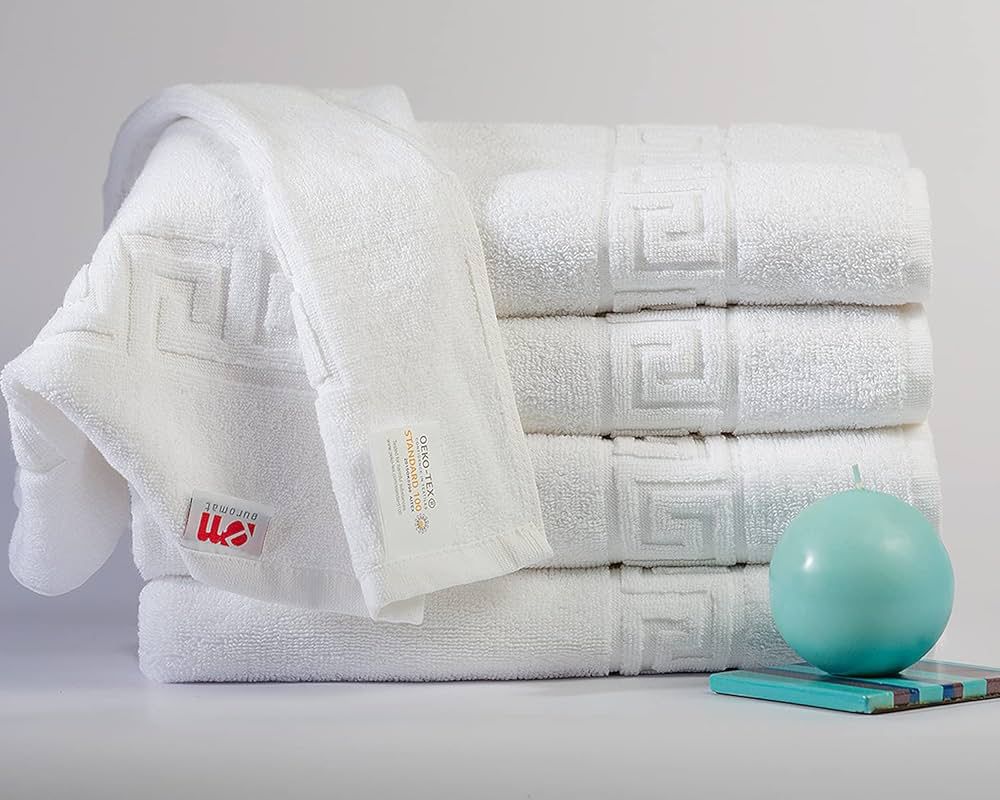 Fanza White Versace Bath Towel – Soft, Absorbent & Luxury Feel (Pack of 2)