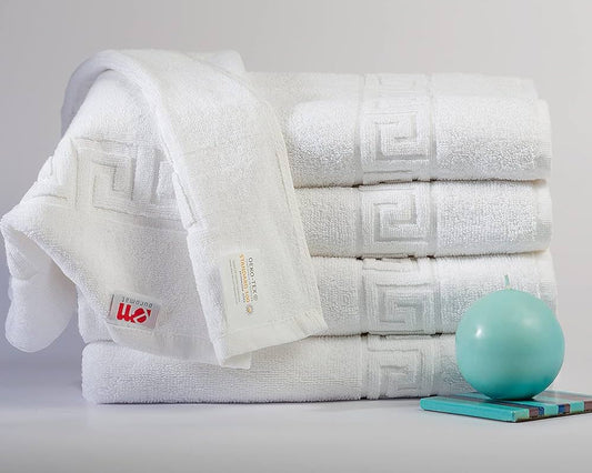 Fanza White Versace Bath Towel – Soft, Absorbent & Luxury Feel (Pack of 2)
