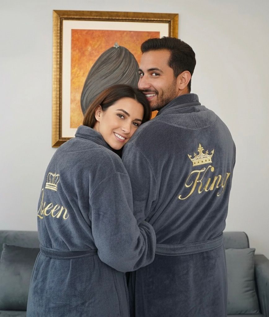 Fanza’s King/Queen Fleece Lounge Robe With Slippers