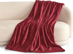 Red AC Dyed Funnel Blanket in Coral Fleece