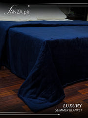 Dark blue Luxury AC Dyed Fleece Blanket