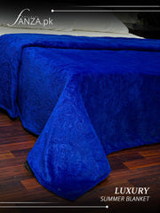 Blue Luxury AC Emboss Fleece Blanket