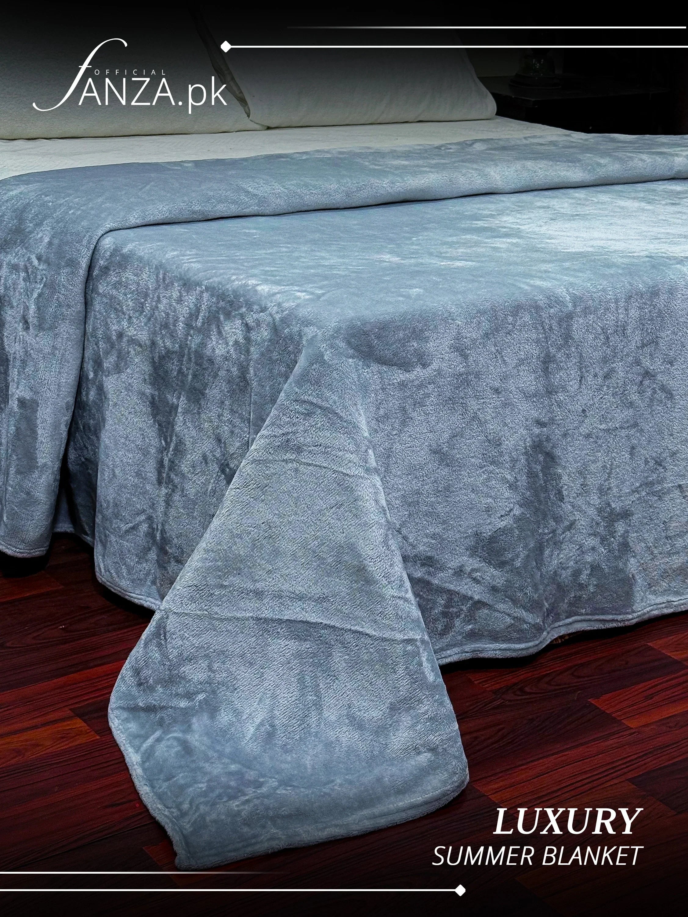 Lite Grey Luxury AC Dyed Fleece Blanket