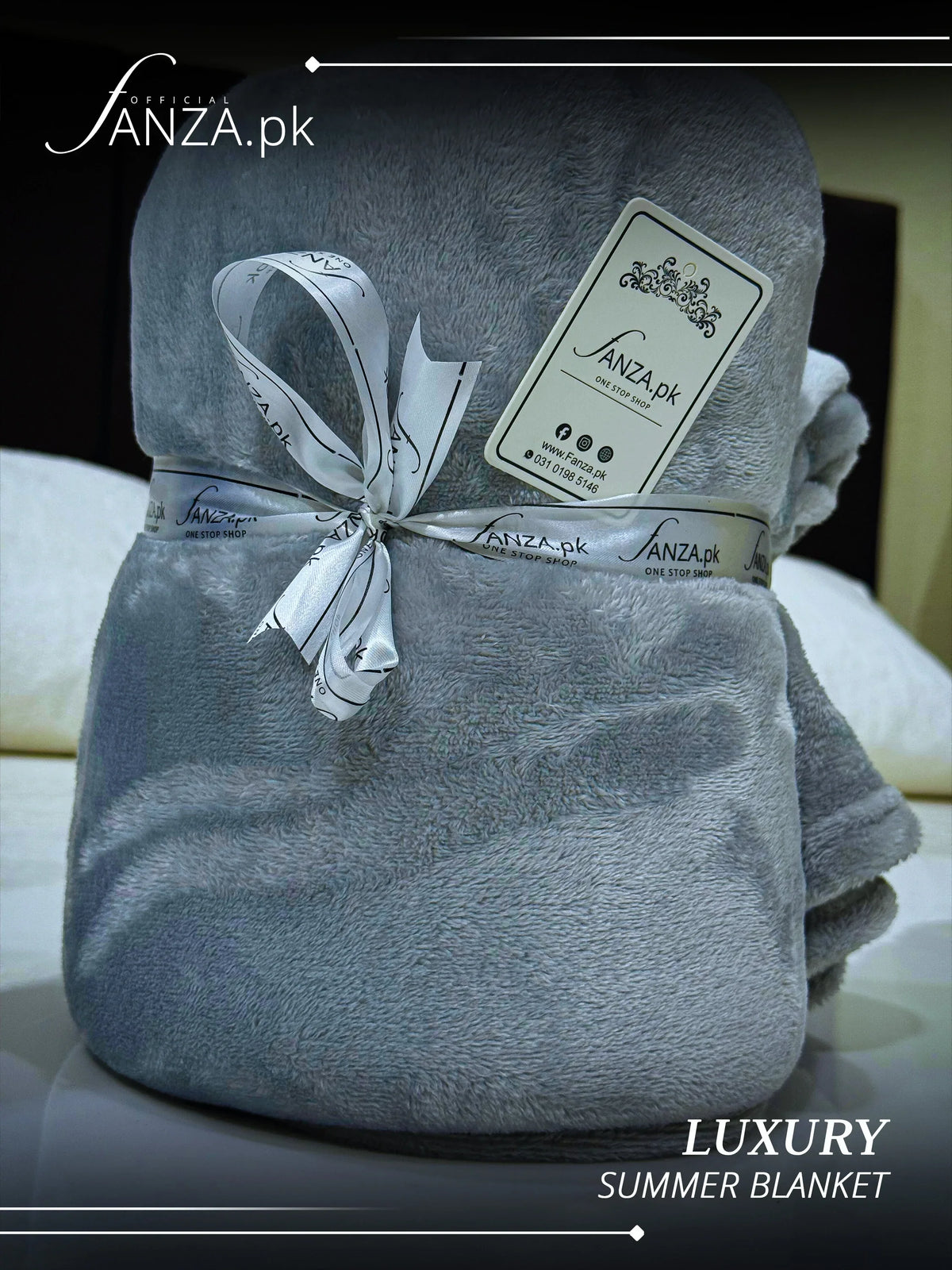 Lite Grey Luxury AC Dyed Fleece Blanket