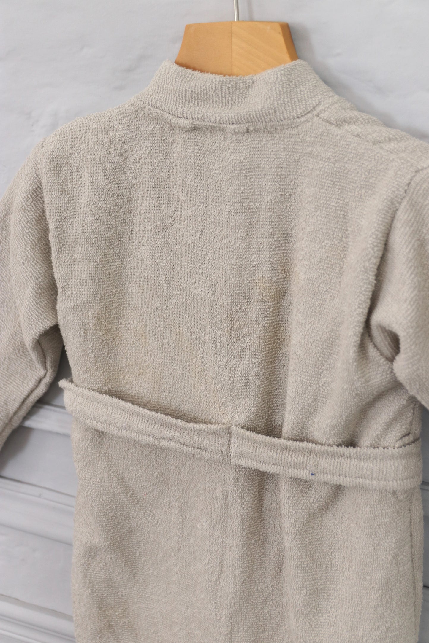 Kids Cotton Velvet Bathrobes (Light Grey)