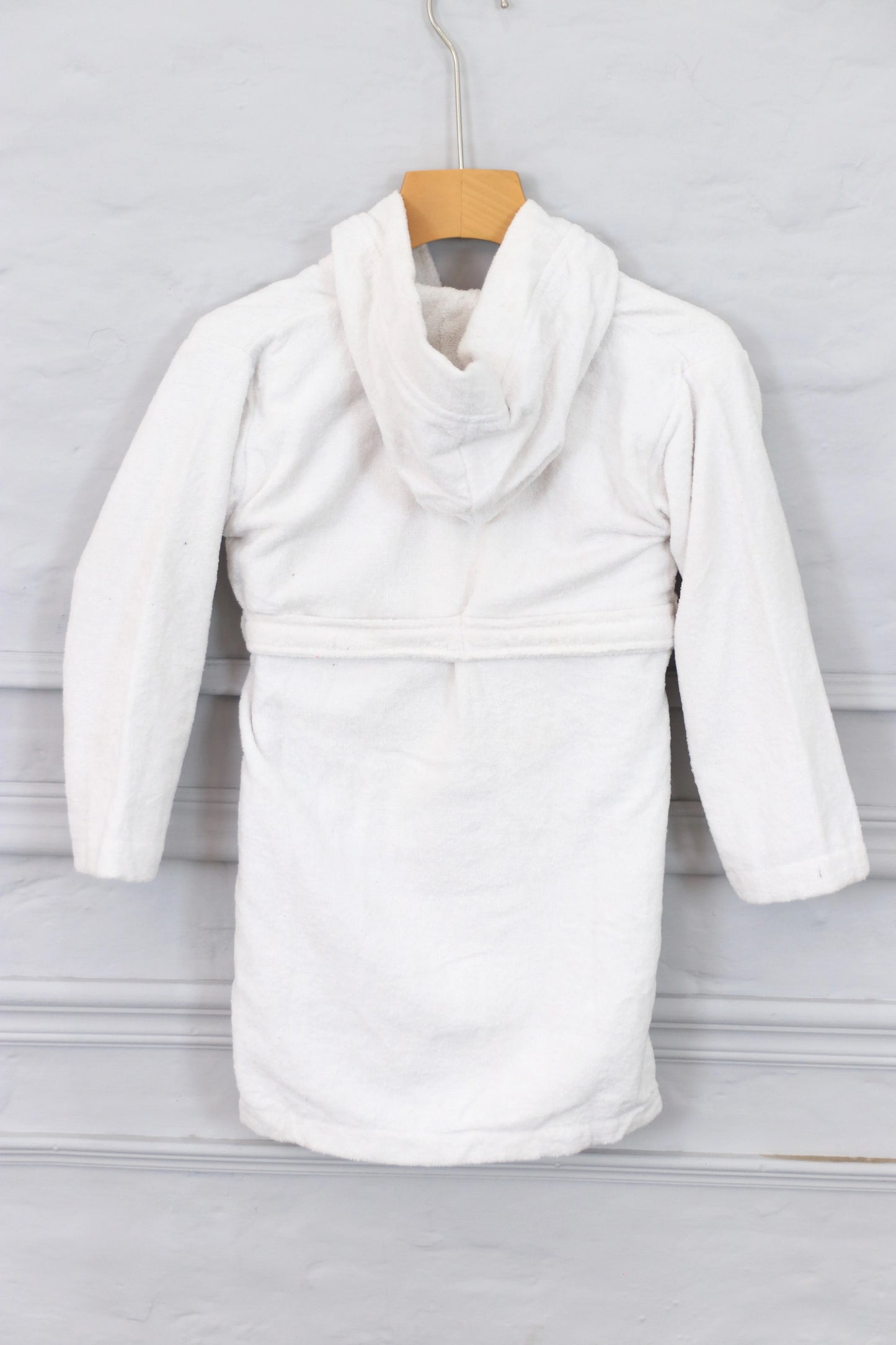 Kids Cotton Velvet Bathrobes (Pure white)