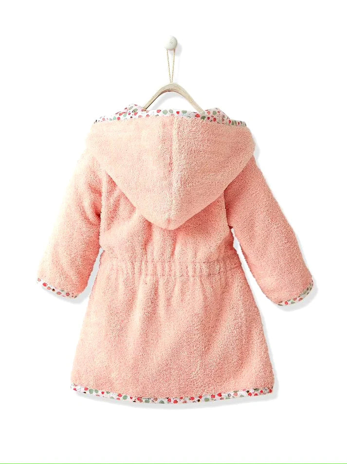 Strawberry Hooded Baby & Toddler Bathrobe