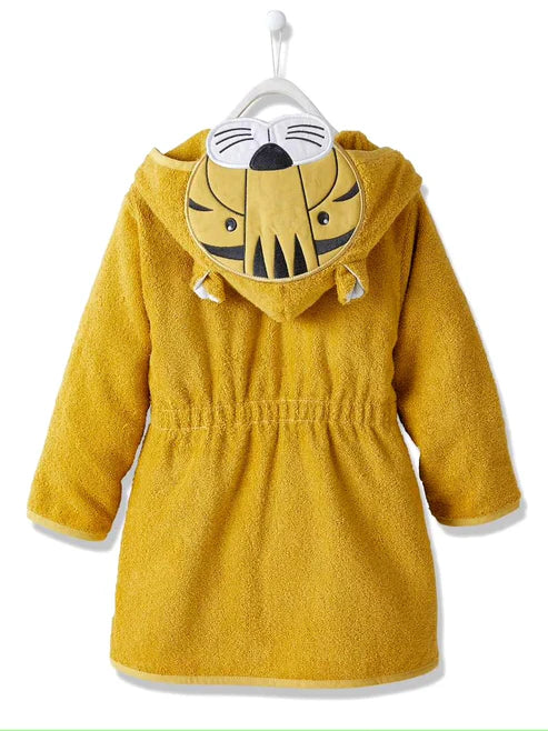 “Tiger Hooded Kids Bathrobe