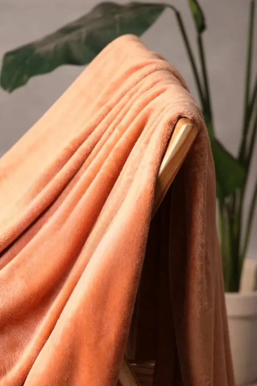 Peach AC Dyed Funnel Blanket in Coral Fleece