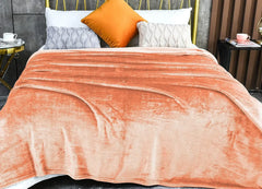 Peach AC Dyed Funnel Blanket in Coral Fleece