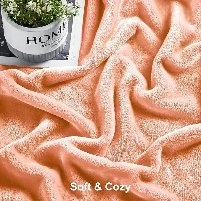 Peach AC Dyed Funnel Blanket in Coral Fleece